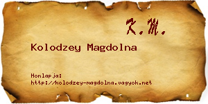Kolodzey Magdolna névjegykártya