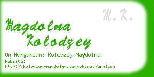 magdolna kolodzey business card